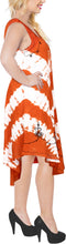 Load image into Gallery viewer, LA LEELA Floral Caftan Beach Dress Cover up for Women Orange_Y890 US Size 14 - 2
