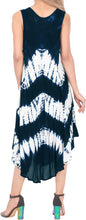 Load image into Gallery viewer, LA LEELA Floral Casual Caftan Dress for Women Navy Blue_Y892 US Size 14 - 20W