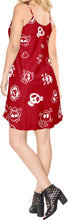 Load image into Gallery viewer, La Leela Halloween Women&#39;s Sundress Scary Cute Cross Skull Print Red