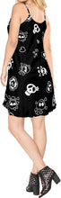 Load image into Gallery viewer, La Leela Halloween Women&#39;s Sundress Scary Cute Cross Skull Print Black