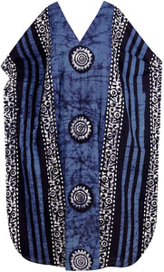 LA LEELA Women's Beachwear Swimsuit Cotton Batik Long Caftan Maxi Dress Bathrobe