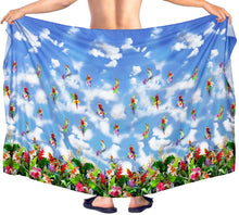Load image into Gallery viewer, HAPPY BAY Men Swimsuit Cover Up Beach Wrap Lungi Sarong Wraps 78&quot;X42&quot; Blue Z232 912085