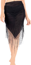 Load image into Gallery viewer, la-leela-womens-hawaiian-bikini-beach-wrap-sheer-sarong-swimming-bathing-suit-beachwear-swim-dress-pareo-cover-up-long-78x42--black-912109