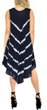 Cargar imagen en el visor de la galería, LA LEELA Women&#39;s Beach Dress Swing Sundress Beachwear US 14-20W Navy Blue_Q416