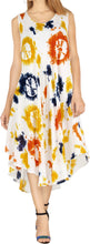 Load image into Gallery viewer, LA LEELA Women&#39;s Beach Dress Summer Casual T Shirt Dress US 14-20W Mustard_Q713
