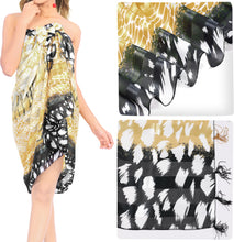 Load image into Gallery viewer, La Leela Women&#39;s Hawaiian Bikini Beach Wrap Sheer Sarong Swimming Bathing suit Beachwear Swim Dress Pareo Cover up Long 78&quot;X42&quot;  Brown 912130