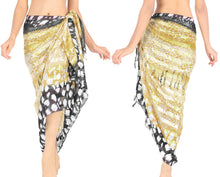 Load image into Gallery viewer, La Leela Women&#39;s Hawaiian Bikini Beach Wrap Sheer Sarong Swimming Bathing suit Beachwear Swim Dress Pareo Cover up Long 78&quot;X42&quot;  Brown 912130