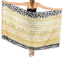 Load image into Gallery viewer, La Leela Women&#39;s Hawaiian Bikini Beach Wrap Sheer Sarong Swimming Bathing suit Beachwear Swim Dress Pareo Cover up Long 78&quot;X42&quot;  Brown 912130