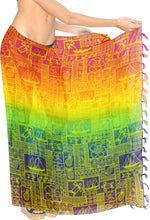 Load image into Gallery viewer, la-leela-womens-hawaiian-bikini-beach-wrap-sheer-sarong-swimming-bathing-suit-beachwear-swim-dress-pareo-cover-up-long-78x42--orange-912137