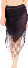 Load image into Gallery viewer, la-leela-womens-hawaiian-bikini-beach-wrap-sheer-sarong-swimming-bathing-suit-beachwear-swim-dress-pareo-cover-up-long-78x42--black-912189