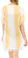 Load image into Gallery viewer, LA LEELA Women Caftan Bikini Swimwear Cover Up Dress US 0-8 [XS- M] White_S365