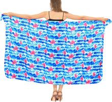Load image into Gallery viewer, LA LEELA Women&#39;s Sarong Swimsuit Cover Up Summer Beach Wrap One Size Blue_Z113