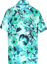Load image into Gallery viewer, la-leela-shirt-casual-button-down-short-sleeve-beach-shirt-men-aloha-pocket-Blue_AA232