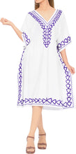 Load image into Gallery viewer, LA LEELA Women&#39;s Swimsuit Cover Up Loose Beach Bikini Dress US 14-24 White_V886