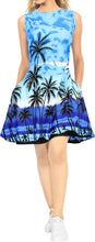 Load image into Gallery viewer, LA LEELA Women&#39;s Swimsuit Beach Bikini Cover Ups Swimwear US 14 [L] Blue_U835