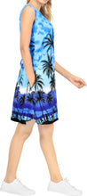 Load image into Gallery viewer, LA LEELA Women&#39;s Swimsuit Beach Bikini Cover Ups Swimwear US 14 [L] Blue_U835
