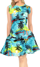 Load image into Gallery viewer, LA LEELA Women Swimwear Bathing Suit Cover Up for Swimsuit US 4 [S] Blue_T794