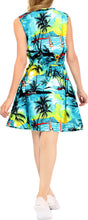 Load image into Gallery viewer, LA LEELA Women Swimwear Bathing Suit Cover Up for Swimsuit US 4 [S] Blue_T794