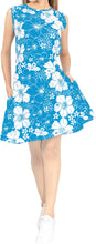 Load image into Gallery viewer, LA LEELA Women Swimsuit Tops Cover Up Bathing Suit Swimwear US 14 [L] Blue_U527
