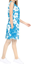 Load image into Gallery viewer, LA LEELA Women Swimsuit Tops Cover Up Bathing Suit Swimwear US 14 [L] Blue_U527
