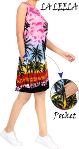 LA LEELA Women Summer Beach Wear Cover Up Swimwear Bikini US 10 [M] Pink_U852