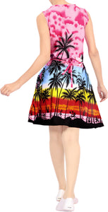 LA LEELA Women Summer Beach Wear Cover Up Swimwear Bikini US 10 [M] Pink_U852