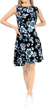 Load image into Gallery viewer, LA LEELA Women Swim Beach Dress Caftan Cover Up Swimwear US 10 [M] Black_T728