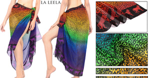 LA LEELA Women's Swimsuit Cover Up Beach Wrap Skirt Sarongs 68''X39" Multi_Z105