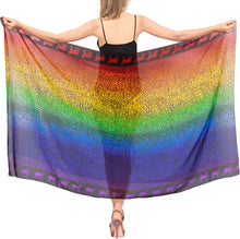 Load image into Gallery viewer, LA LEELA Women&#39;s Swimsuit Cover Up Beach Wrap Skirt Sarongs 68&#39;&#39;X39&quot; Multi_Z105