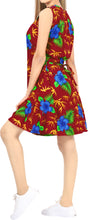 Load image into Gallery viewer, LA LEELA Women&#39;s Bathing Suit Cover Up Beach Pool Swimwear US 10 [M] Red_V540
