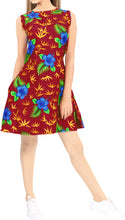 Load image into Gallery viewer, LA LEELA Women&#39;s Bathing Suit Cover Up Beach Pool Swimwear US 10 [M] Red_V540