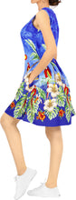Load image into Gallery viewer, LA LEELA Women Swimsuit Tops Bikini Stylish Cover Up Kimono US 10 [M] Blue_V208