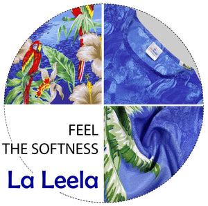 LA LEELA Women Swimsuit Tops Bikini Stylish Cover Up Kimono US 10 [M] Blue_V208