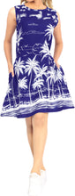 Cargar imagen en el visor de la galería, LA LEELA Women&#39;s Bikini Cover-Ups Beach Caftan Dress US 14 [L] Royal Blue_V583