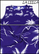 Cargar imagen en el visor de la galería, LA LEELA Women&#39;s Bikini Cover-Ups Beach Caftan Dress US 14 [L] Royal Blue_V583