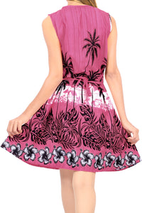 LA LEELA Women's Swimsuit Bathing Suit Cover Ups Swimwear US 14 [L] Pink_V210