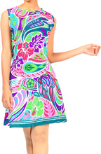 Load image into Gallery viewer, LA LEELA Women Swimwear Bikini Beach Cover Up for Swimsuit US 4 [S] Blue_U303