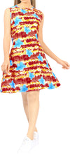 Load image into Gallery viewer, LA LEELA Women&#39;s Caftan Swimsuit Cover Ups Dress Tops Swimwear US 4 [S] Red_U140