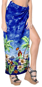 LA LEELA Women Beachwear Wrap Bikini Cover up Bathing Suit Swimwear 28 ONE Size