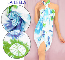 Load image into Gallery viewer, La Leela Women&#39;s Hawaiian Bikini Beach Wrap Sheer Sarong Swimming Bathing suit Beachwear Swim Dress Pareo Cover up Long 78&quot;X42&quot;  White 913445