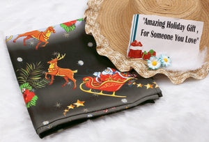 LA LEELA Mens Christmas Santa Claus Boho Sarong Lava Lava Cover Up Beach Wrap Towel 78"x42" Black_Y903