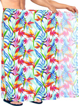 Load image into Gallery viewer, la-leela-mens-hawaiian-beach-wrap-sheer-sarong-swimming-bathing-suit-towel-beachwear-swim-pareo-cover-up-long-72x42--blue-913587