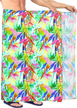 Load image into Gallery viewer, la-leela-womens-hawaiian-bikini-beach-wrap-sheer-sarong-swimming-bathing-suit-beachwear-swim-dress-pareo-cover-up-long-78x42--green-913589