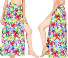 Load image into Gallery viewer, La Leela Women&#39;s Hawaiian Bikini Beach Wrap Sheer Sarong Swimming Bathing suit Beachwear Swim Dress Pareo Cover up Long 78&quot;X42&quot;  Pink 913592