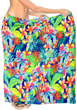 Load image into Gallery viewer, la-leela-womens-hawaiian-bikini-beach-wrap-sheer-sarong-swimming-bathing-suit-beachwear-swim-dress-pareo-cover-up-long-78x42--blue-913593
