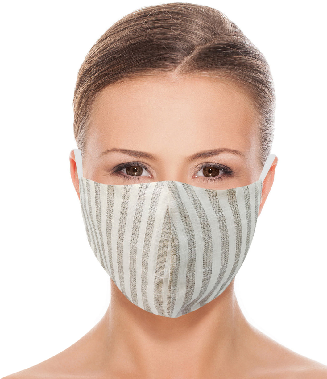 LA LEELA Stripe Print Cotton Face Faces-Masks Bandanas Balaclavas for Dust Wind Sun Protection Outdoors Festivals Sports Grey_V894