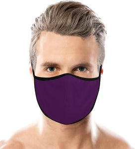 Pack of 3 AMERICAN SMALL BUSINESS LA LEELA Solid Face Cover Rayon Mouth Anti Dust Mask Reusable Washable Man Woman Unisex Black_Blue_Violet_3