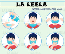 Load image into Gallery viewer, Pack of 2 AMERICAN SMALL BUSINESS LA LEELA Solid Unisex Washable Reusable Face &amp; Mouth Cover for Boys and Girls Breathable Rayon Fabric Black_V808