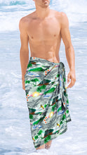 Load image into Gallery viewer, La Leela Men Swimsuit Aloha Summer Beach Pareo Sarongs Wrap One Size Grey_V933