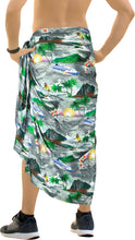 Load image into Gallery viewer, La Leela Men Swimsuit Aloha Summer Beach Pareo Sarongs Wrap One Size Grey_V933